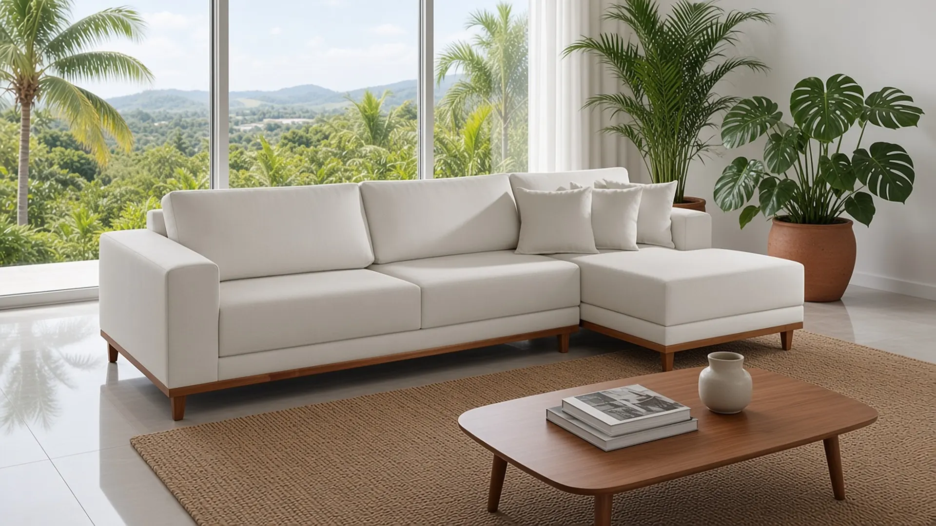 Sofá LE 2139 com Chaise em ambiente